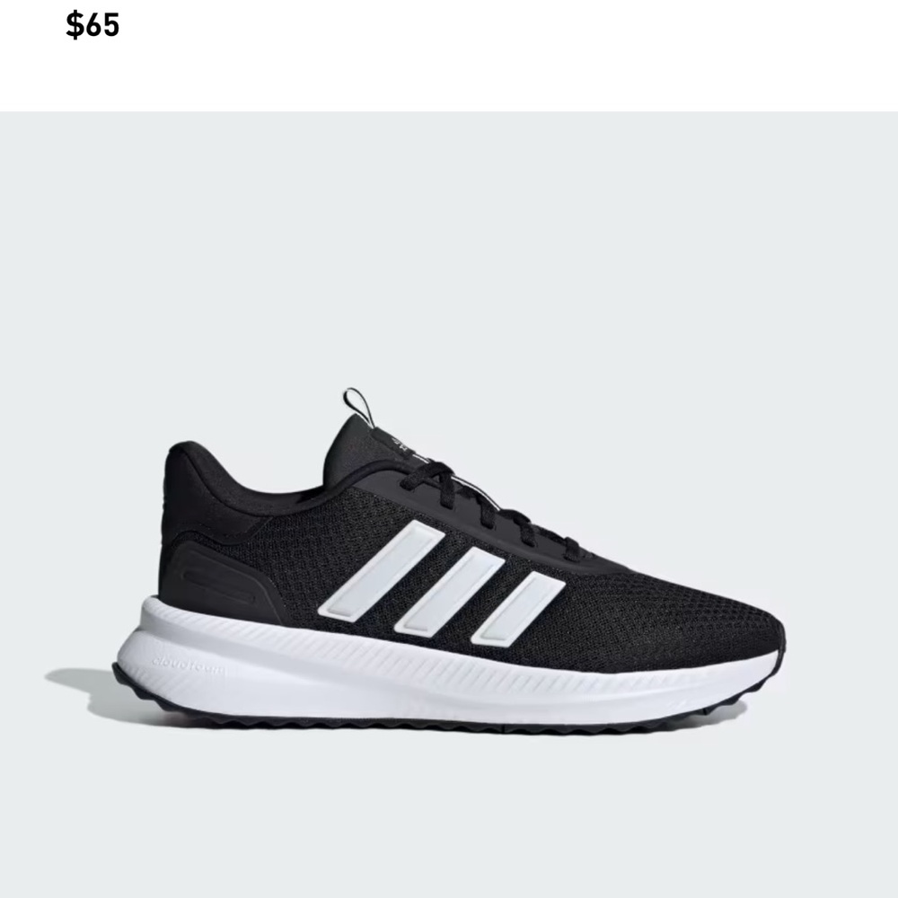 Adidas Men's Black Athletic Shoes with White Stripes - Picture 5 of 5